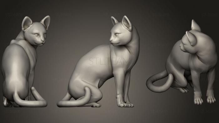 3D model Cat Pensive (STL)